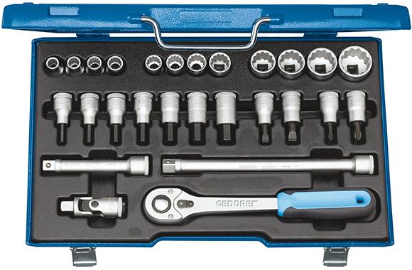 GEDORE Steckschlüssel-Garnitur 1/2 Zoll 27-teilig D19 IMU-10 - erhältlich bei ♡ HUG Technik ✓