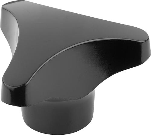 Dreisterngriff Innengewinde M06 Duroplast, Komp: Edelstahl, D=40 - K0183.24006 - erhältlich bei ♡ HUG Technik ✓