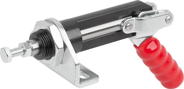 Schubstangenspanner, mit Konsole Standard, F2=4000, Stahl verzinkt und passiviert, Komp: Kunststoff Komp: Rot - K1546.04000 - gibt’s bei HUG Technik ✓