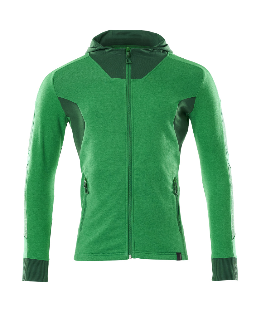 MASCOT® ACCELERATE Kapuzensweatshirt mit Reißverschluss  Gr. 2XL/ONE, grasgrün/grün - direkt bei HUG Technik ✓