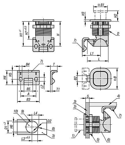 Schnappverschluss drehbar, H=47, B=40, L=39,87, S=1,2-19, D=M32x1,5, PC/ABS Verchromt - K1654.247401 - gibt’s bei ☆ HUG Technik ✓