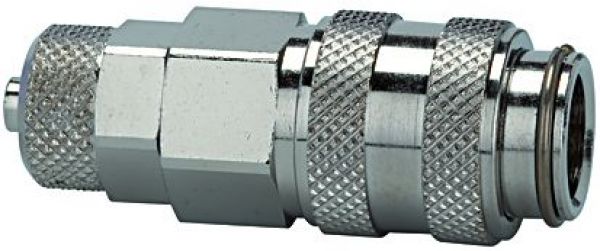 Schnellverschlusskupplung NW 5, Schlauch 6x4, Messing vernickelt - bekommst Du bei HUG Technik ♡