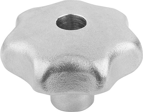 Sterngriff DIN6336 M06 D1=32 H=21, Form: D, Edelstahl gestrahlt - K0150.432063 - bekommst Du bei ★ HUG Technik ✓