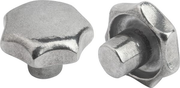 Sterngriff gleitgeschliffen D1=40, Form: A Aluminium - K0149.14008 - erhältlich bei ✭ HUG Technik ✓