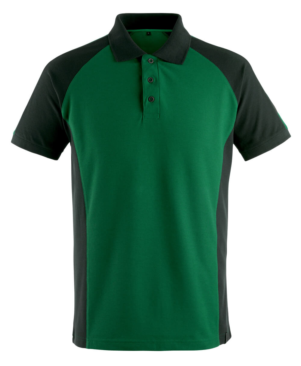 MASCOT® UNIQUE Polo-Shirt »Bottrop« Gr. 2XL, grün/schwarz - bekommst Du bei HUG Technik ♡