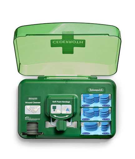 CEDERROTH Wound Care Dispenser Erste Hilfe Spender, speziell für die Gastronomie - erhältlich bei ♡ HUG Technik ✓ CEDERROTH Wound Care Dispenser Erste Hilfe Spender, speziell für die Gastronomie - erhältlich bei ♡ HUG Technik ✓