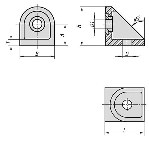 Gelenkwinkel 27X24X27, Typ I - K1050.06 - bei HUG Technik ✭