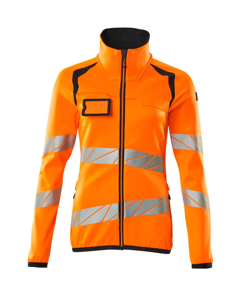 MASCOT® ACCELERATE SAFE Fleecepullover mit Reißverschluss  Gr. 2XL, hi-vis orange/schwarzblau - direkt bei HUG Technik ✓