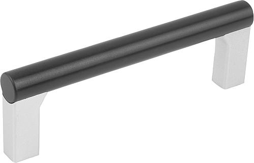 Rohrgriff Aluminium, schwarz eloxiert, Komp: Polyamid, Komp: Alufarbe, A=100, D=M04 - K0236.1100043 - direkt von HUG Technik ✓