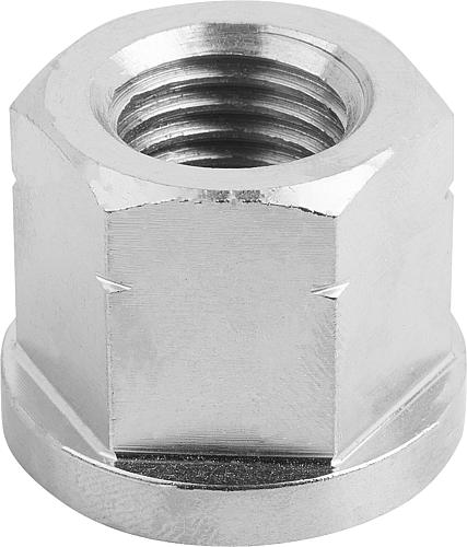 Sechskantmutter DIN6331 1,5D Hoch M08, SW=13, Edelstahl 1.4401 blank - K0701.908 - bei HUG Technik ✭