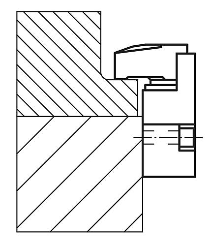 Spannhaken mit Winkelaufnahme, B4=18, Vergütungsstahl - K0016.0618 - erhältlich bei ♡ HUG Technik ✓