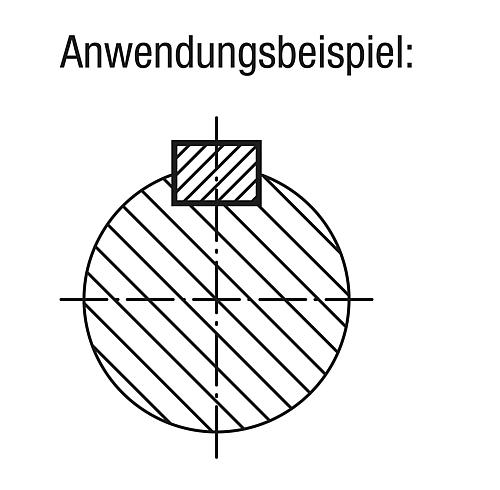 Passfeder DIN6885 L=20, B=4, H=4, - K0696.104X20 ✓