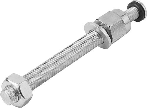 Gewindespindel für Stellfüße M08X100 Stahl - K0669.081001 - gibt’s bei ☆ HUG Technik ✓