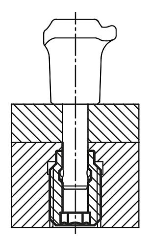 Aufnahmebuchse M12 D=5 Edelstahl - K0724.10512 - bei HUG Technik ✭