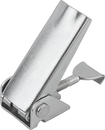 Produktbild Spannverschluss einstellbar, Form: A Stahl, Anschraubbohrung verdeckt - K0047.1420601 - erhältlich bei ✭ HUG Technik ✓