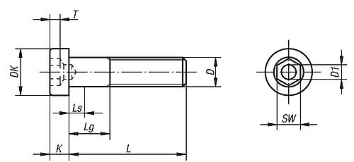 Zylinderschraube mit Innensechskant, DIN6912 M04X10, Edelstahl blank - K1160.104X10 - gibt’s bei ☆ HUG Technik ✓