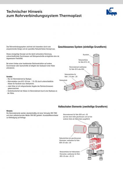 Reduzierhülse rund Thermoplast, A=20,25, B=30 - K0492.03020 - bei HUG Technik ✭