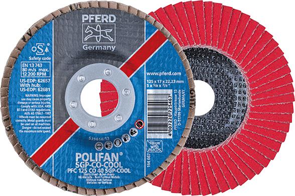 PFERD Fächerschleifscheibe gewölbt 115 mm CO40 SGP-COOL - erhältlich bei ✭ HUG Technik ✓