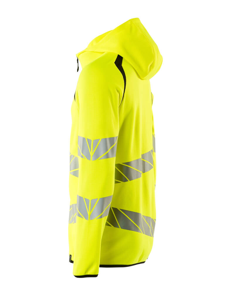 MASCOT® ACCELERATE SAFE Kapuzensweatshirt mit Reißverschluss  Gr. 2XL, hi-vis gelb/schwarz - erhältlich bei ✭ HUG Technik ✓