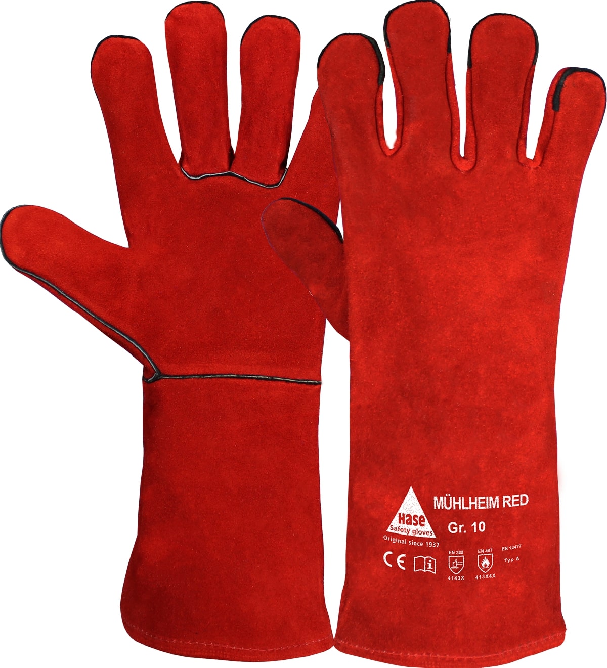 MÜHLHEIM RED, Schweißerhandschuh aus Rindleder, Größe 10 - kommt direkt von HUG Technik 😊
