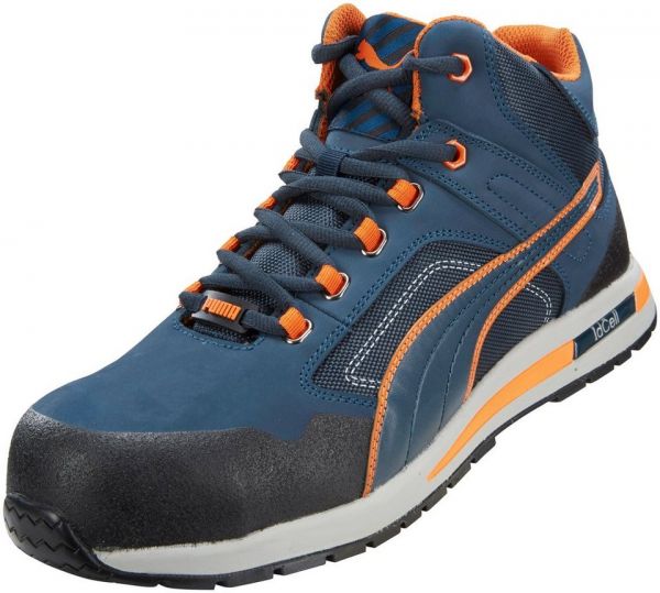 Puma® Boots Crosstwist MID 633140, S3 HRO SRC, blau/orange - gibt’s bei ☆ HUG Technik ✓