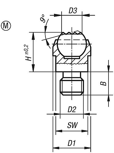 Pendelauflage M08 D1=13, Form:M Vergütungsstahl, Komp:Vergütungsstahl - K0282.908 - erhältlich bei ♡ HUG Technik ✓