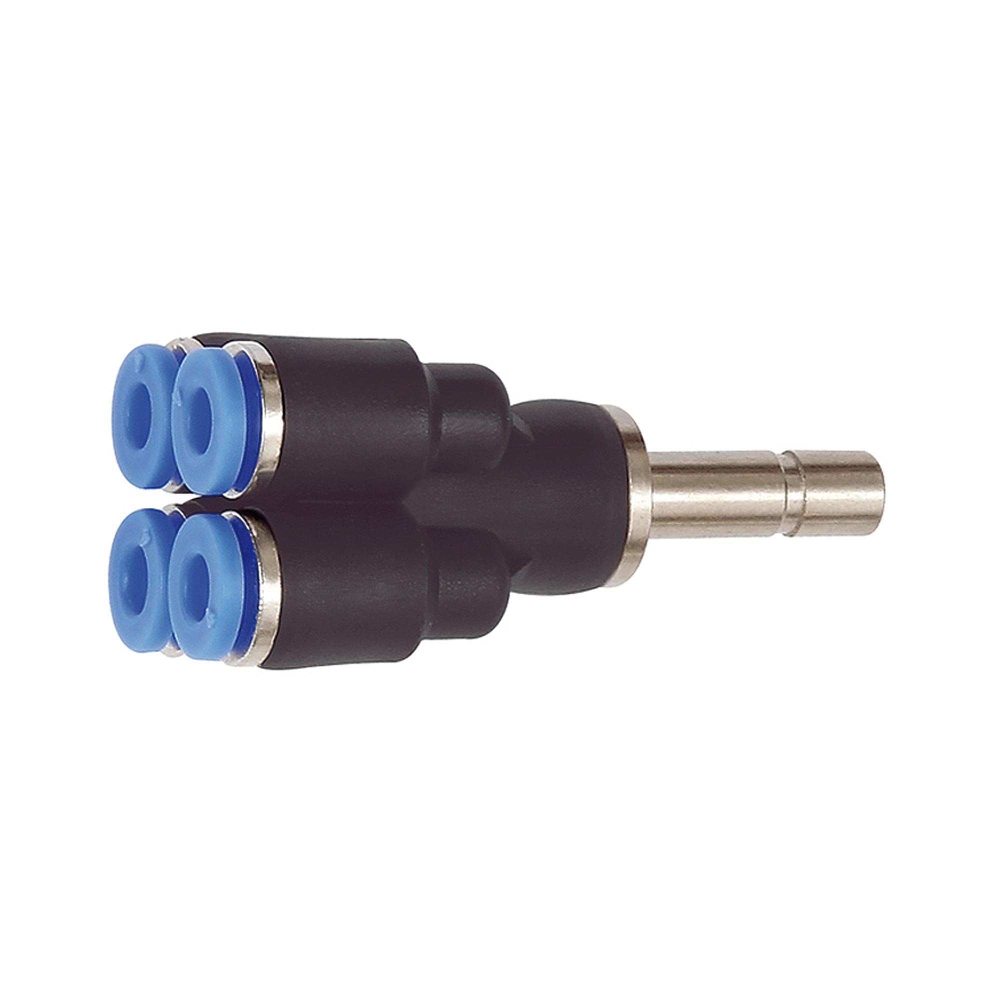 T-Mehrfachvert. 4fach, Stecknippel 8 mm »Blaue Serie« - bekommst Du bei HUG Technik ♡