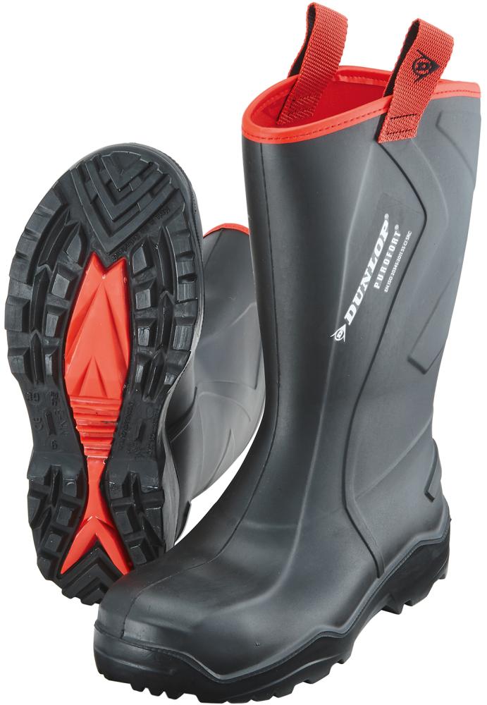 Dunlop®-Sicherheits-Gummistiefel Purofort®+ Rugged, schwarz - gibt’s bei ☆ HUG Technik ✓