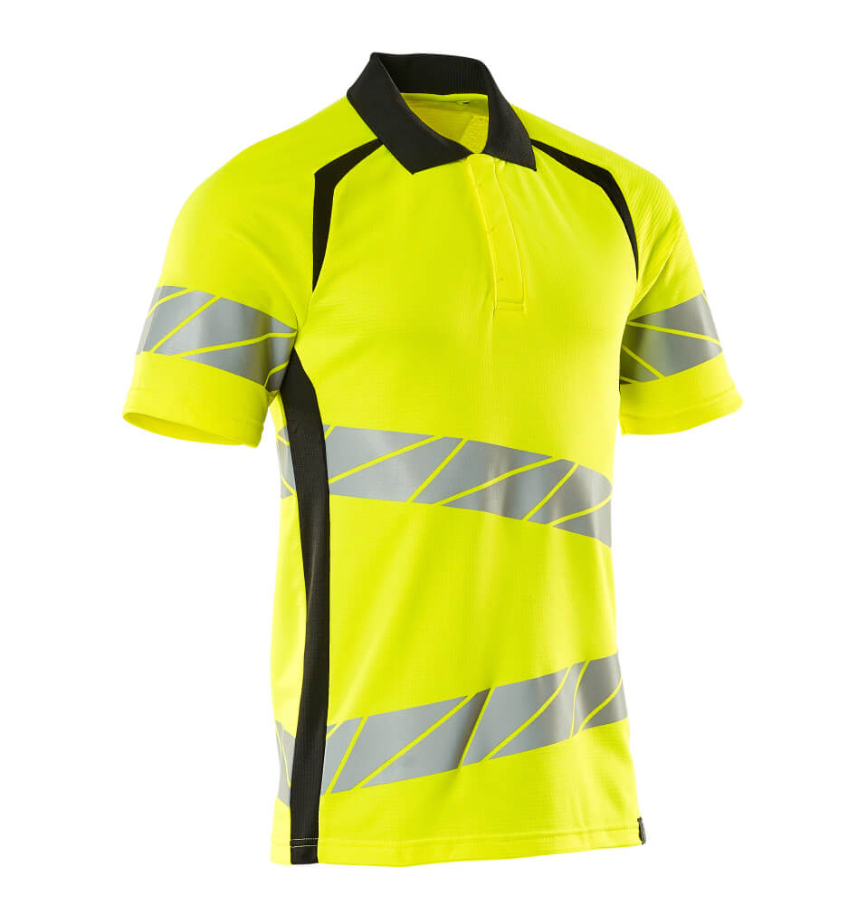 MASCOT® ACCELERATE SAFE Polo-Shirt  Gr. 2XL/ONE, hi-vis gelb/schwarz - gibt’s bei HUG Technik ✓