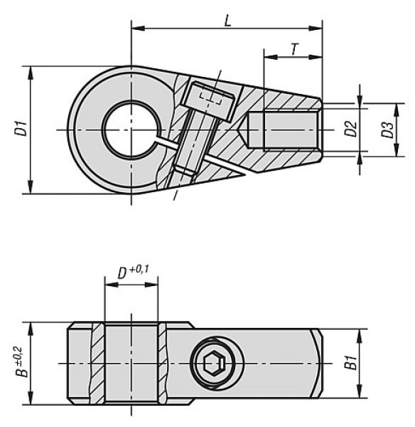 Klemmnabe M08 Vergütungsstahl, D=10 - K0376.0810 - gibt’s bei HUG Technik ✓