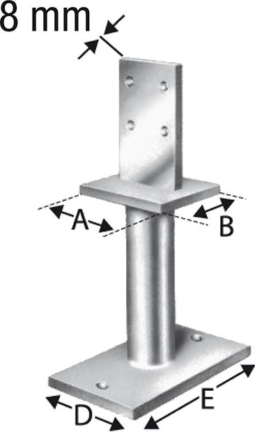 Simpson Strong-Tie® Stützenfuß PISB160G-B 100 x 80 x 168 mm - gibt’s bei HUG Technik ✓