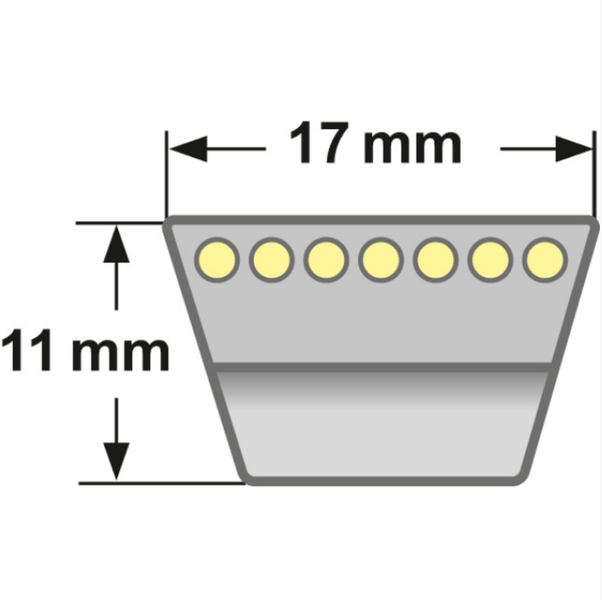 Zeichnung-ConCar-Klassische-Keilriemen-Profil-BX-X17