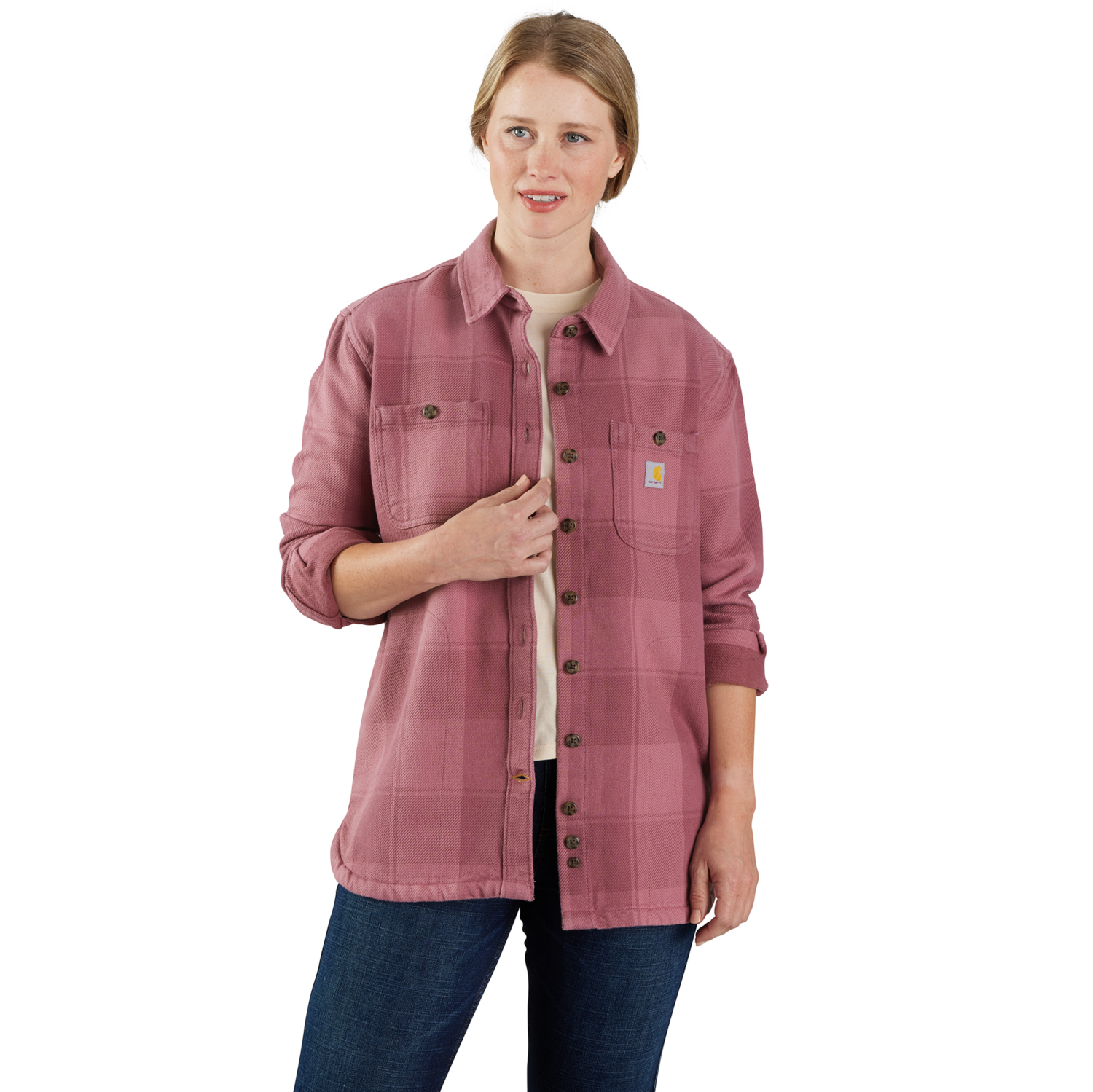 carhartt® Damen Hemdjacke »LOOSE FIT TWILL SHIRT JAC« woodrose - bei HUG Technik ♡