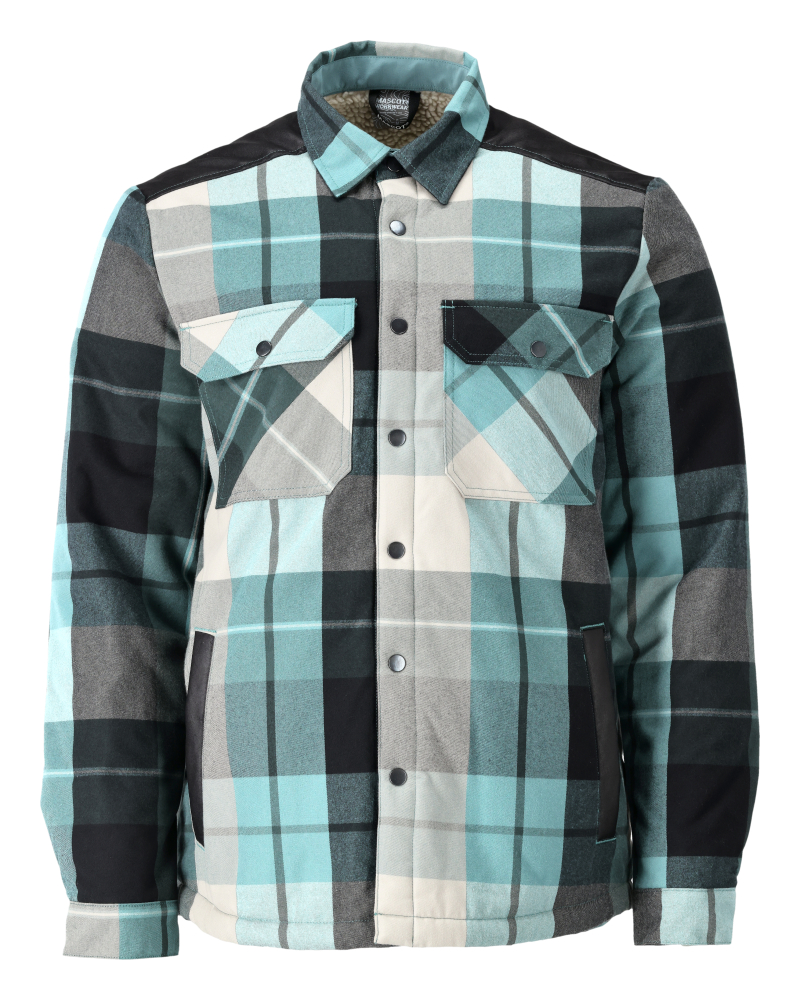 MASCOT® CUSTOMIZED Hemd aus Flanell mit Faserpelz Futter  Gr. 2XL, waldgrün-kariert - erhältlich bei ✭ HUG Technik ✓