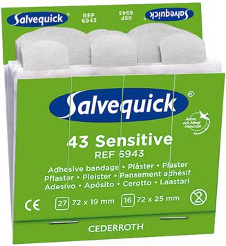 Salvequick® Nachfüllpackung, 6 x 43 Pflaster, sensitive - bei HUG Technik ✭