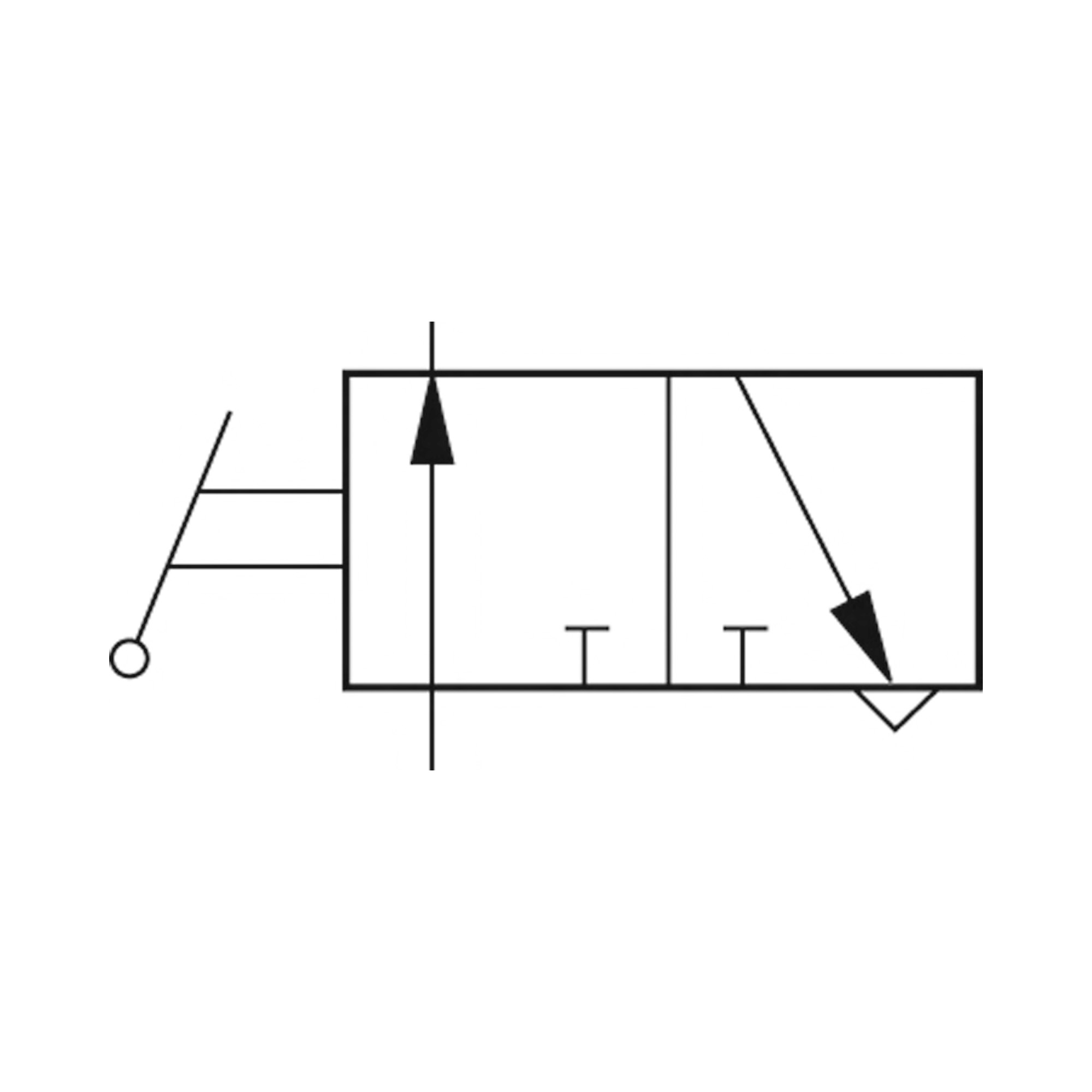 3/2-Wege-Kipphebelvent.Schlauchs.Gew.anschluss G1/8,Schl.G1/8IG - bei HUG Technik ✓