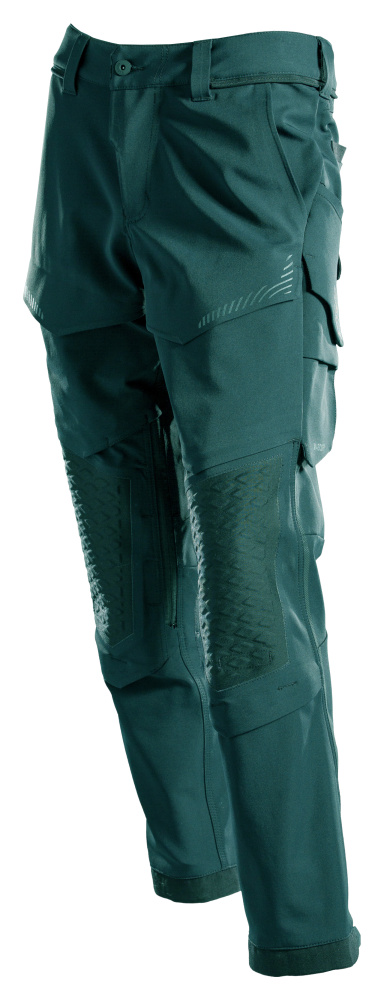 MASCOT® CUSTOMIZED Hose mit Knietaschen  Gr. 76/C44, waldgrün - gibt’s bei ☆ HUG Technik ✓