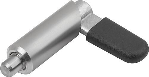 Sperrriegel glatte Ausführung, D=12, D1=20, Form:F mit Hülse, glatt und Kappe, Edelstahl blank - K1671.1091220