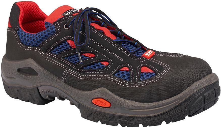 JALAS® Sicherheitshalbschuh 3700R Respiro, S2, SRB, schwarz-rot-blau - bei HUG Technik ☆