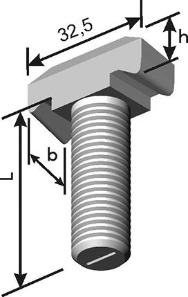 Hakenkopfschraube HS 40/22 M10x 30 inkl. Mutter, Stahl 4.6 galvanisch verzinkt, Packung mit 100 Stück - direkt bei HUG Technik ✓