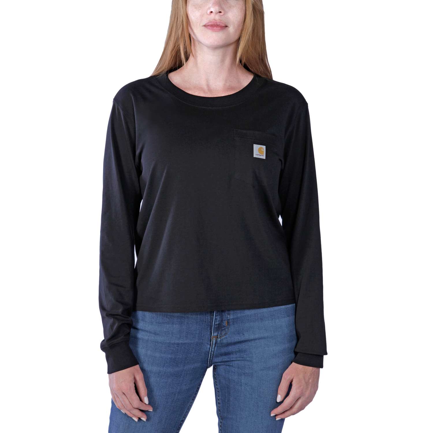 carhartt® Damen Langarmshirt »LIGHTWEIGHT L/S POCKET T-SHIRT« black - bei HUG Technik ♡