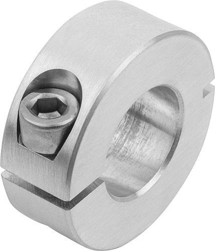 Klemmring geschlitzt, Form:B Aluminium 10X24, B=9 - K0611.101003 - bei HUG Technik ✭