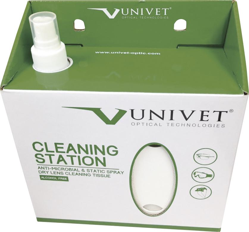 UNIVET Brillen Reinigungsstation 250 ml, 280 Tücher - bei HUG Technik ♡