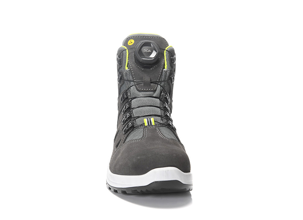 ELTEN® Berufsstiefel RILEY XXF BOA® GTX grey-lime Mid ESD O2 WR CI - vorne