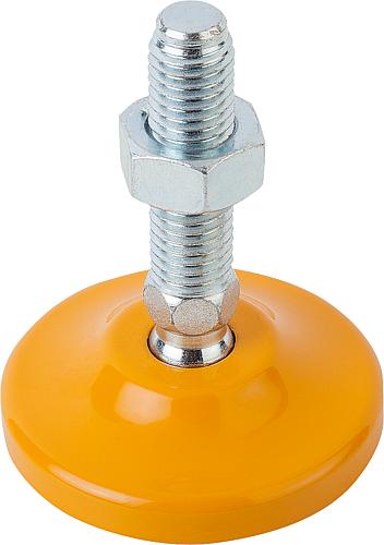 Produktbild Gelenkfuß M10X100, Form:A Stahl, D=50 - K0742.005010X100 - direkt bei HUG Technik ✓