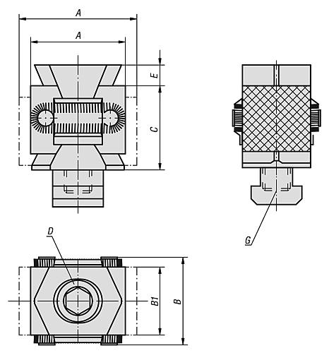Keilspanner B=41, Form: B Werkzeugstahl, doppelt, F=M12x50 - K0042.1214 - bei HUG Technik ☆