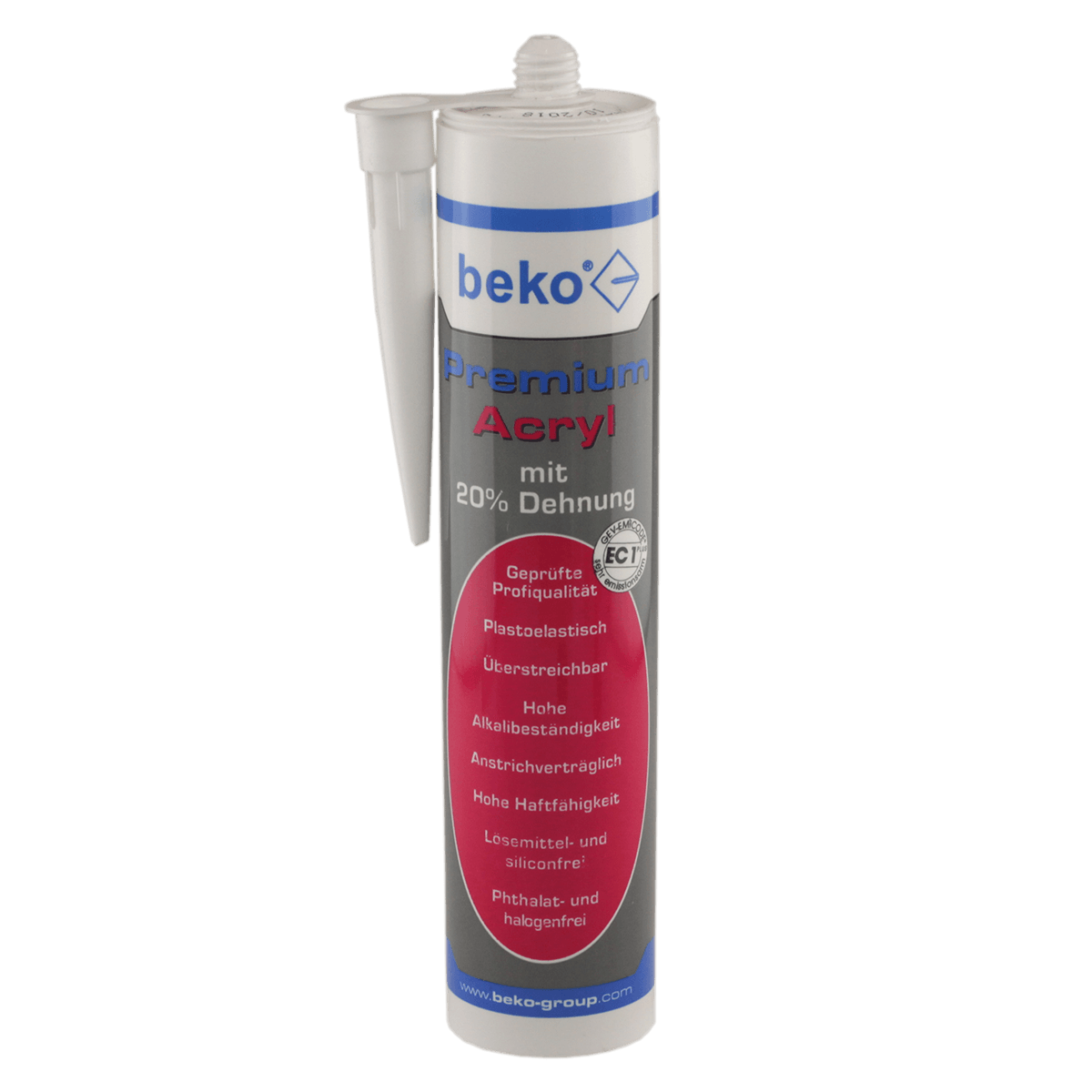 beko Premium Acryl Spezial-Dichtstoff weiß 310 ml Kartusche mit 20 Prozent Dehnung