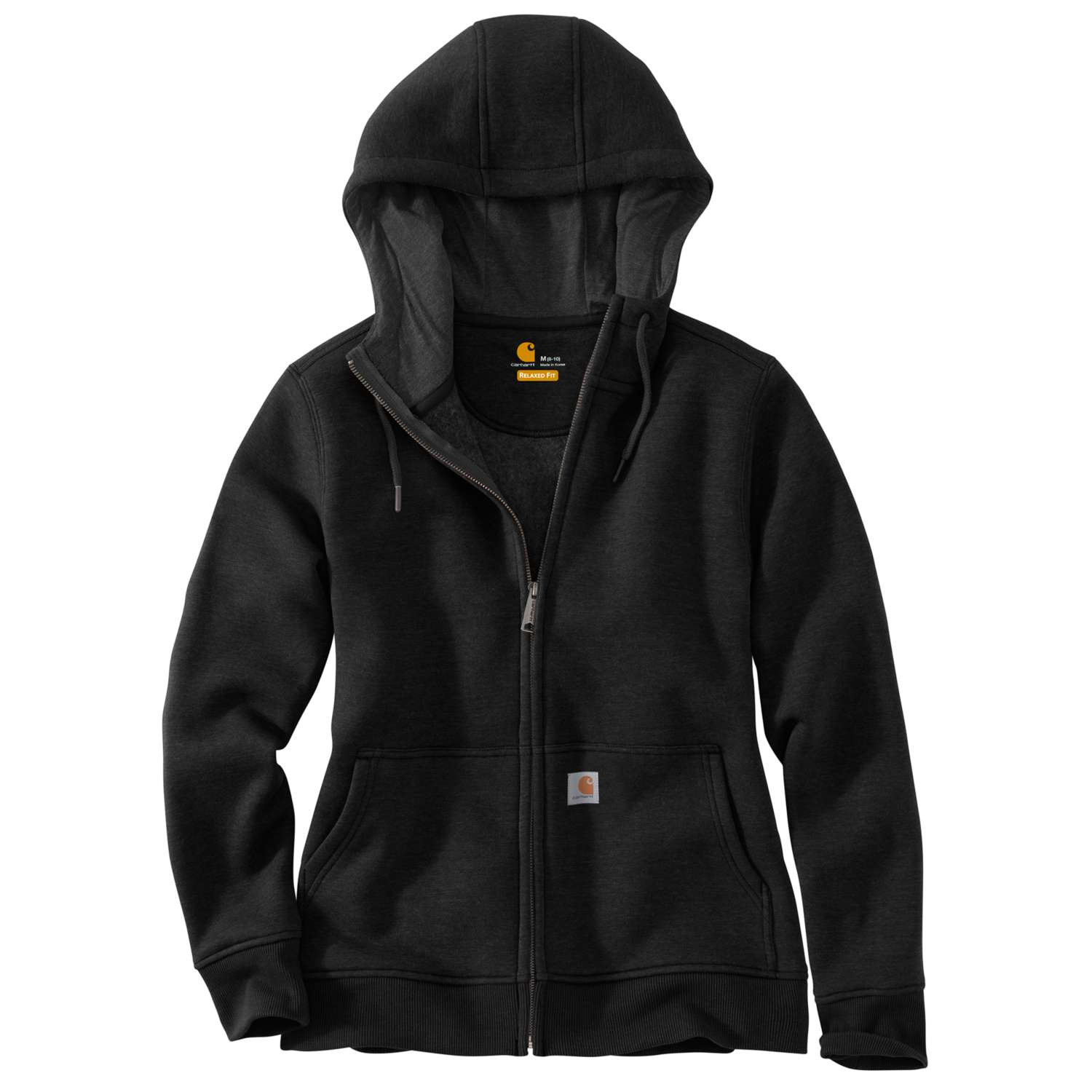 carhartt® Damen Hoodie Relaxed Fit CLARKSBURG ZIP SWEATSHIRT black Flach  - erhältlich bei ☆ HUG Technik ✓