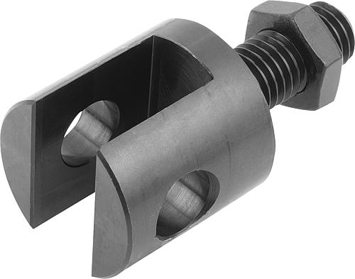 Gabelstück mit Gewindebolzen M05x14,5 Vergütungsstahl - K0397.05 - kommt direkt von HUG Technik 😊