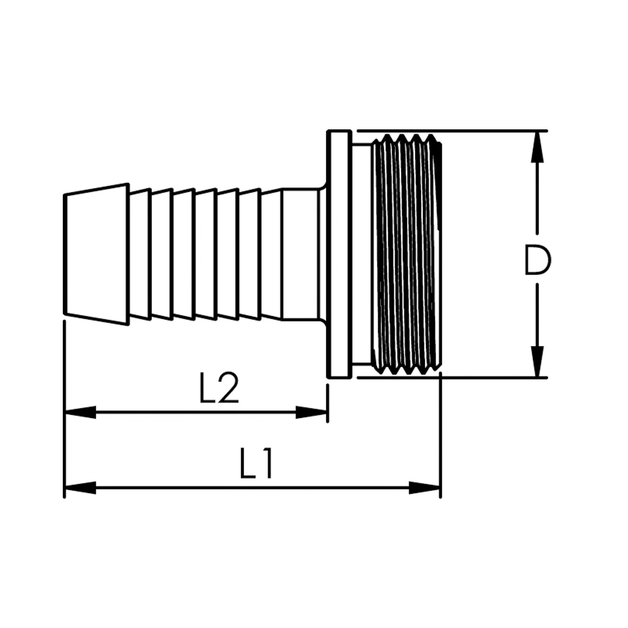 1/3 Schlauchverschrverschraubung G11/4x19, flachdichtendend, schwere Ausführung Messing blank - bei HUG Technik ✓ ✌
